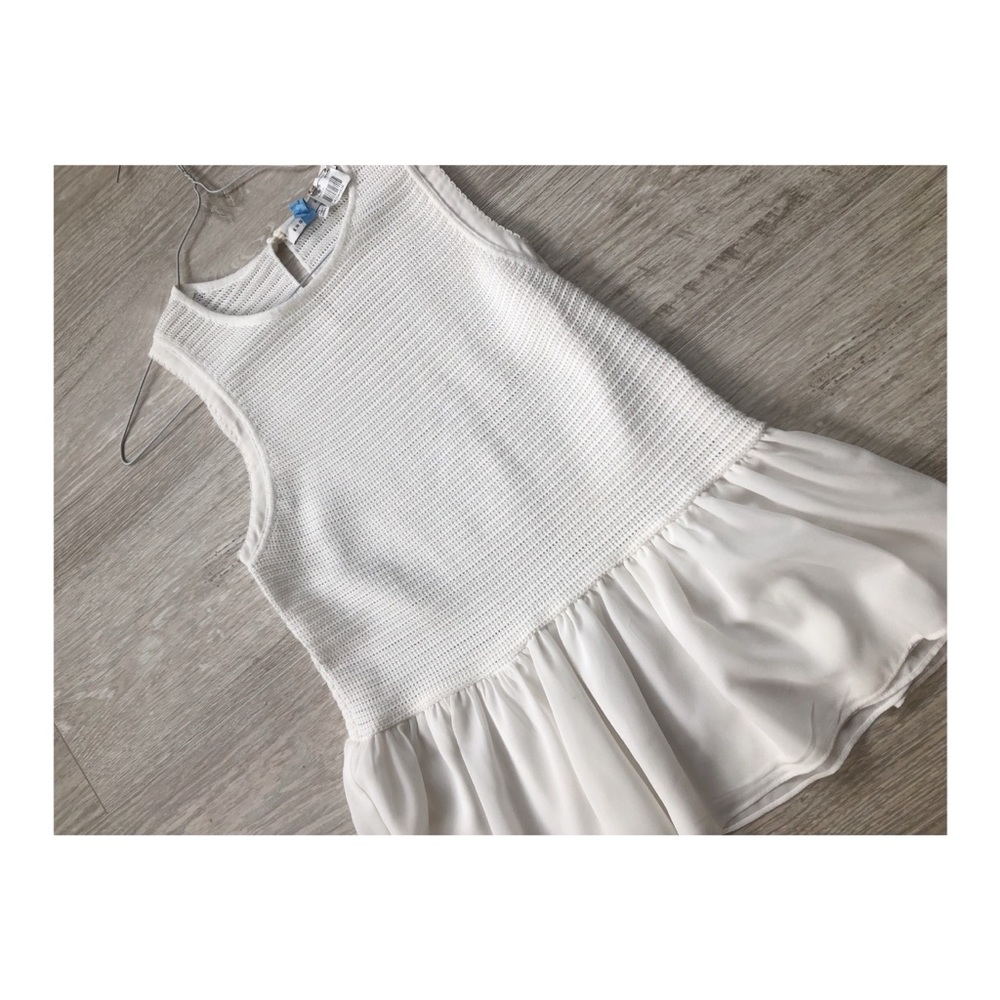 Peplum white top